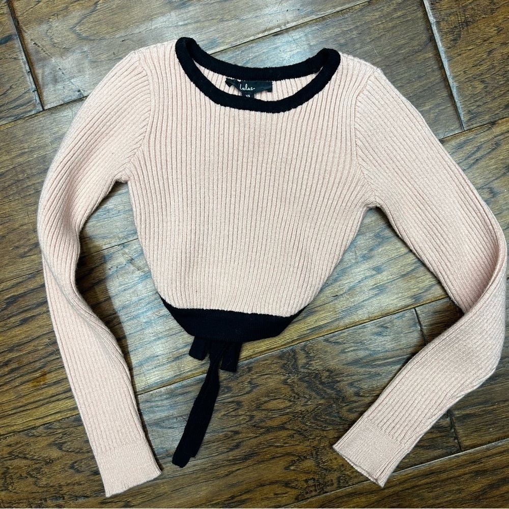 Lulus ribbed backless sweater